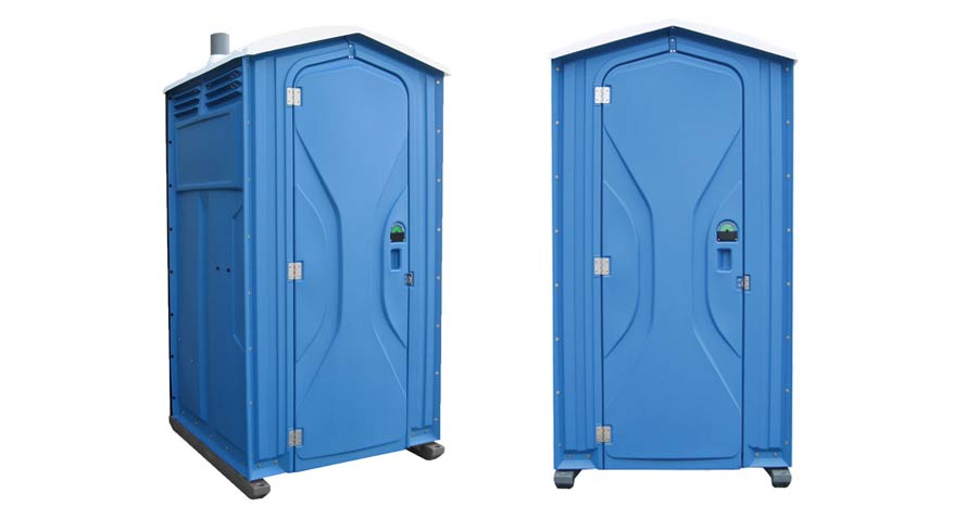 Long-term porta potty units on site in Laconia, New Hampshire